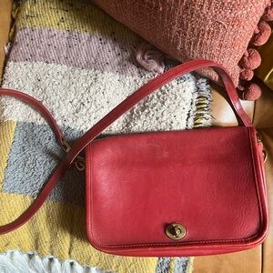 Vintage Coach Red crossbody handbag